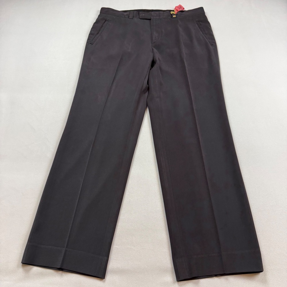 Versace Classic V2 Mens 36 X 31 Charcoal Grey Dress Pants Straight Leg Trousers